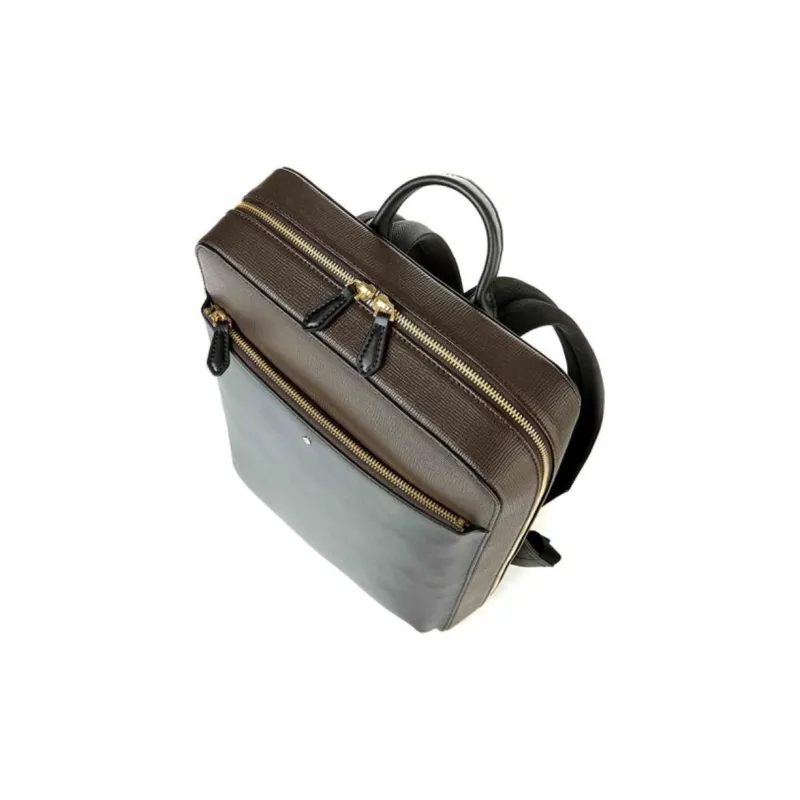 SAMSONITE PU Backpack Unisex Brown-4
