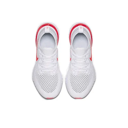 Nike Epic React Flyknit Non-slip Lightweight Low-Top Running Shoes GS White Red-3