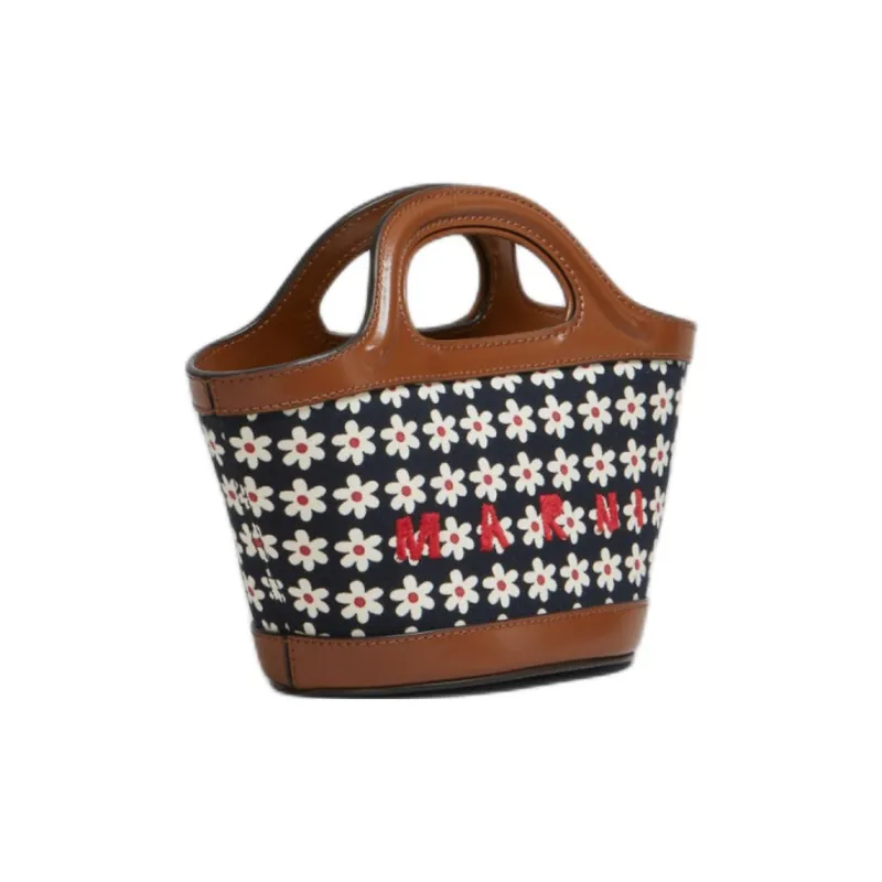 MARNI Floral Printed Top Handle Bag-1