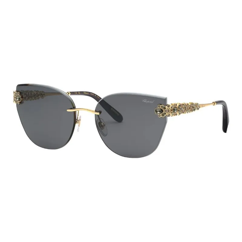 CHOPARD Metal Crystal Cat Eye Sunglasses Women's Black-0