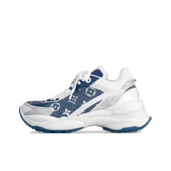 LOUIS VUITTON Run 55 Sneakers 'Denim Monogram With Grey White' Women's