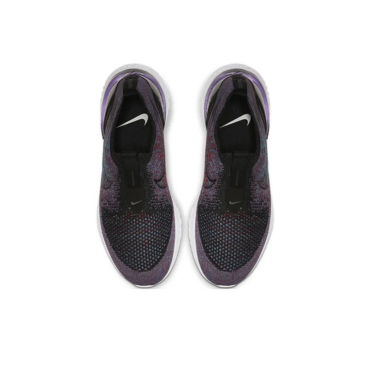 Nike Epic Phantom React Flyknit Black University Red Hyper Jade Women's-3