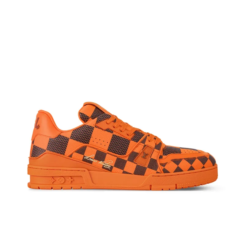 LOUIS VUITTON Trainer Low Top Skateboard Shoes Unisex Orange-1