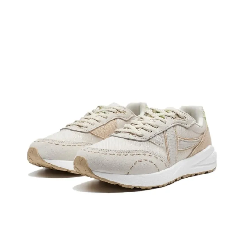 XTEP Wear-Resistant Low-Top Casual Shoes Women's Oatmeal Cream-2