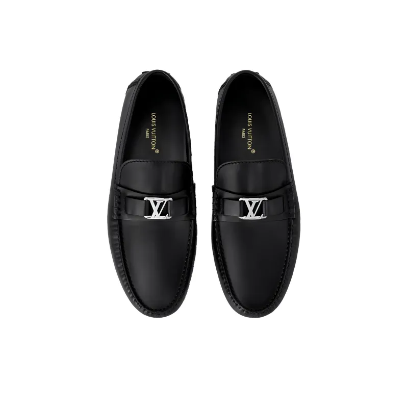 LOUIS VUITTON Hockenheim Gommino Loafers Men's Black-3