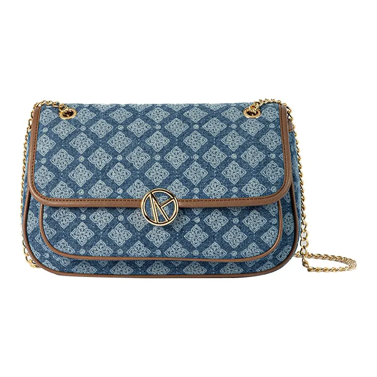 VANESSA HOGAN Fabric Shoulder Bag Women's Dark Brown-1