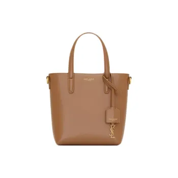 SAINT LAURENT Cow Leather Handbag Crossbody Bag Mini Women's Bright Brown