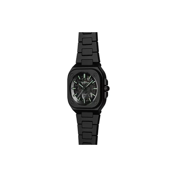BELL & ROSS Automatic Mechanical Movement Unisex Watch 41mm Cut-Out Dial Ceramic Watch Case Ceramic Strap-3