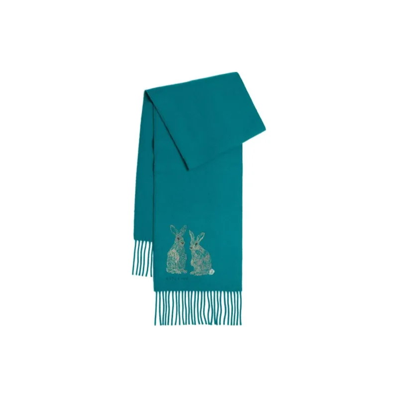Burberry Rabbit Embroidery Cashmere Scarf-1