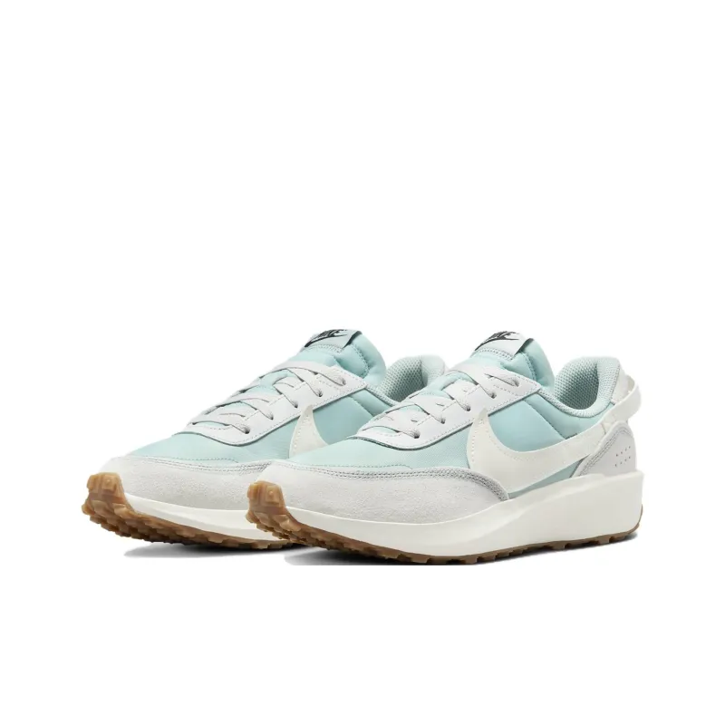 Nike Waffle Debut Anti Slip Wear Resistant Low Top Casual Shoes Women's Blue Gray-2