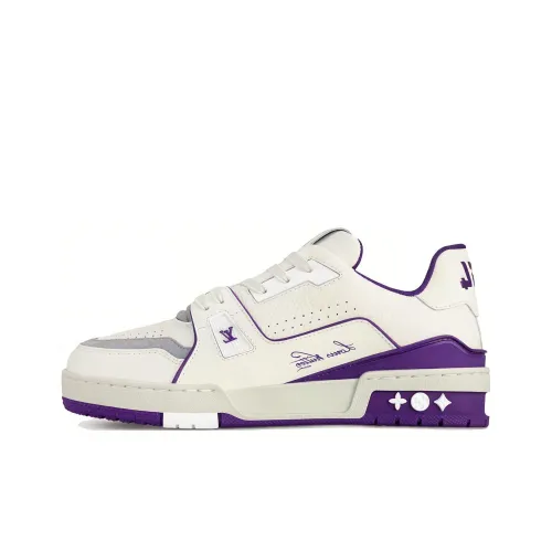 LOUIS VUITTON Trainer Skateboard Shoes Women's Low-Top Purple/White