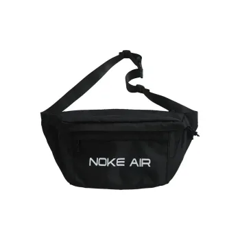 Parker Bear Nylon Shoulder Bag, Crossbody Bag Unisex Black/White