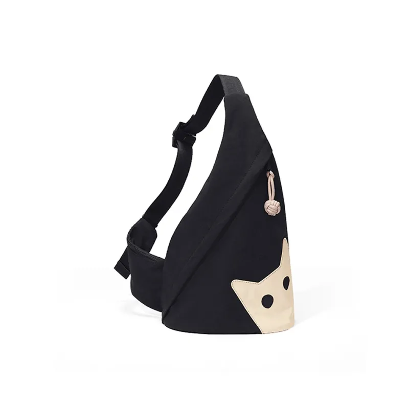 NOXXON Nylon Fabric Shoulder Bags Sling Bags Regular Women's Custard/Obsidian Black-6