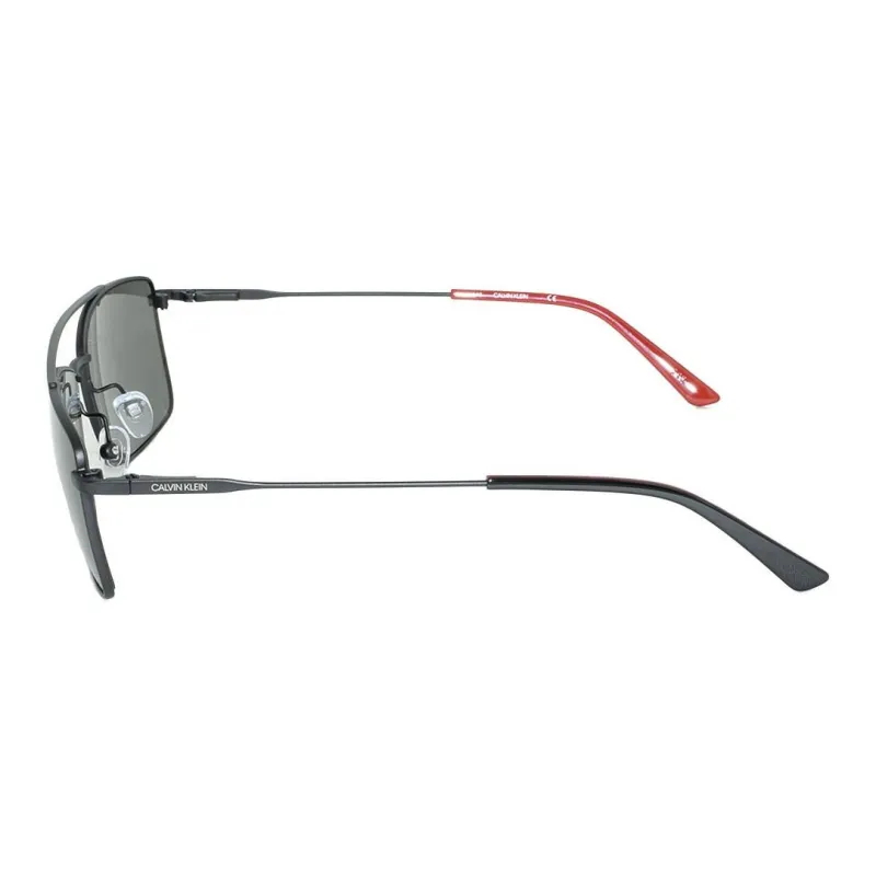 CALVIN KLEIN Nickel Alloy Aviator Sunglasses Men's Black-2