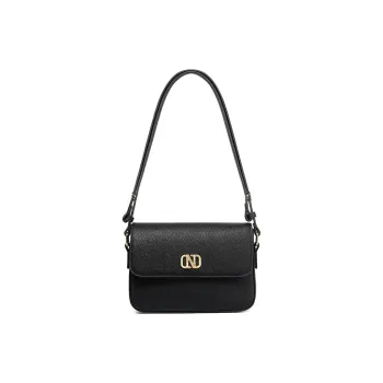 TUCANO Cow Leather With Synthetic Leather Shoulder Bag, Crossbody Bag Women's Classic Black