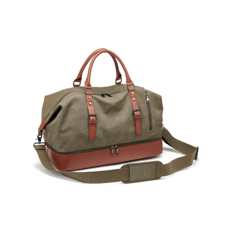 Ssweisiker PU Travel Bag Regular Unisex Brown-2