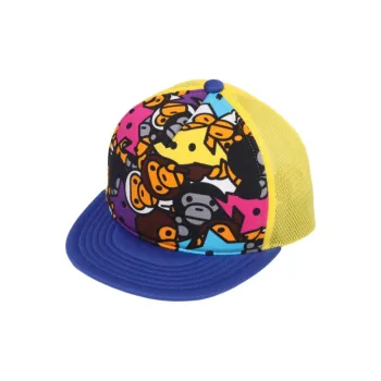 A BATHING APE Cotton Baseball Caps Kids' Blue