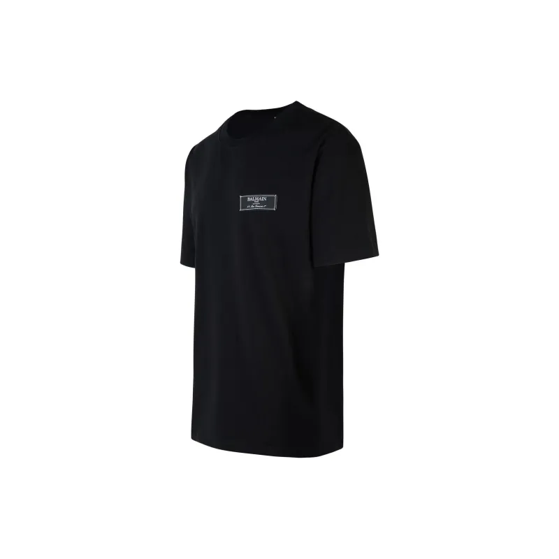 Balmain Hair Logo Patch Crewneck T Shirt-2