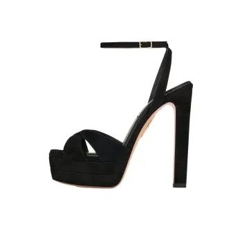 AQUAZZURA Divine Plateau Strap Sandals 13cm Women's Black