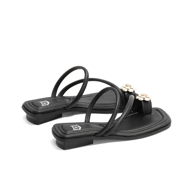 Old Meow Outerwear Slip-Resistant Thong Slippers Slide Slippers 3cm Women's-1