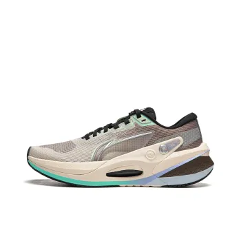 LINING Furious Rider 7.0 V2 Running Shoes Men Low Top Rock White Gray/Tree Gray Brown