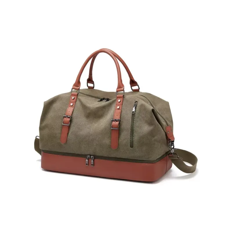 Ssweisiker PU Travel Bag Regular Unisex Brown-1