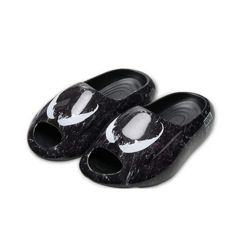 VESSEL X MARVEL Collaboration Collection Slip Resistant Abrasion Resistant Slide Slippers Unisex Black-1