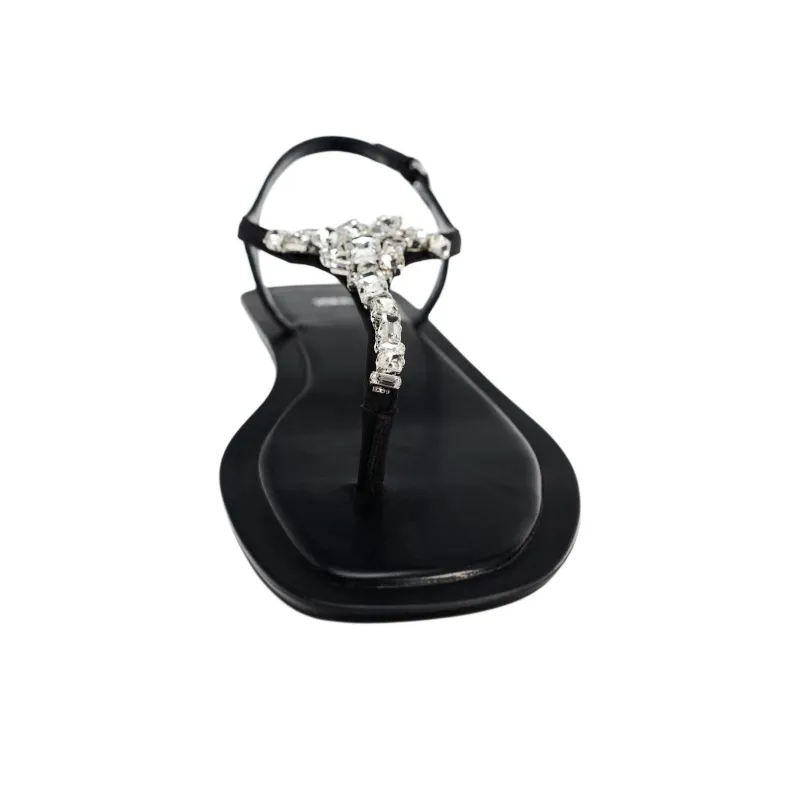 ZARA One Strap Sandals Women's Black-3