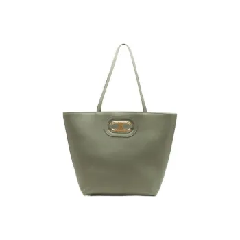 CELINE MaillonTriomphe Calfskin Tote Bag Shopping Bag Handbag Shoulder Bag Women's Light Khaki