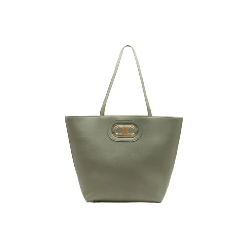 CELINE MaillonTriomphe Calfskin Tote Bag Shopping Bag Handbag Shoulder Bag Women's Light Khaki-0
