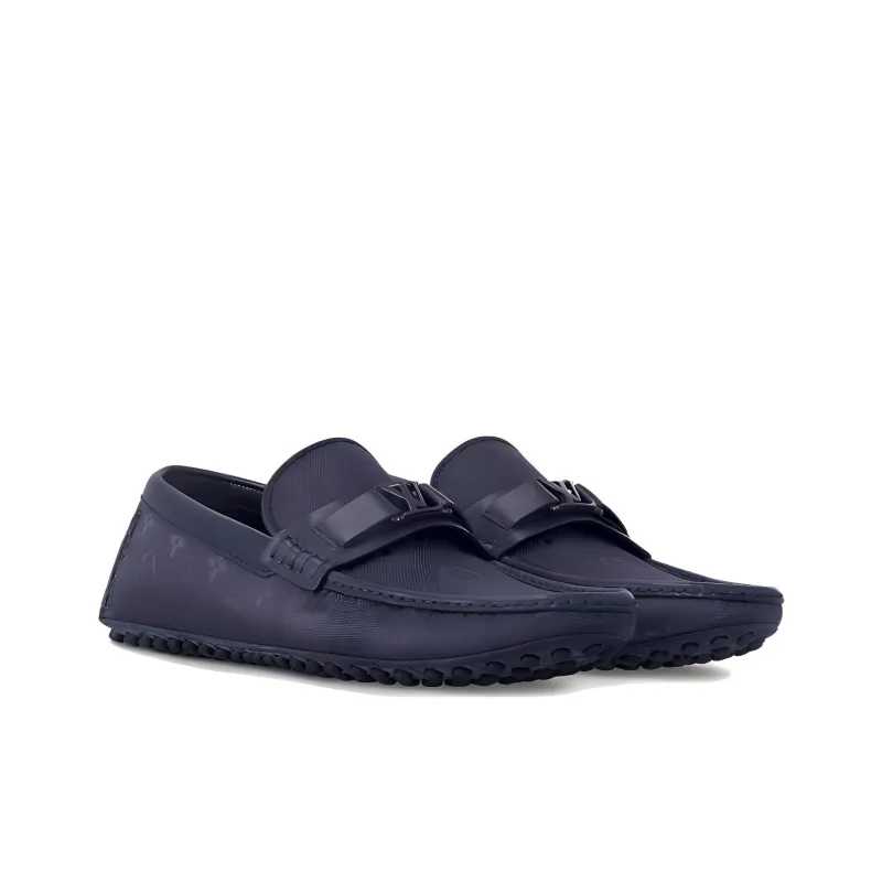 LOUIS VUITTON Hockenheim Gommino Loafers Men's Dark Blue-2