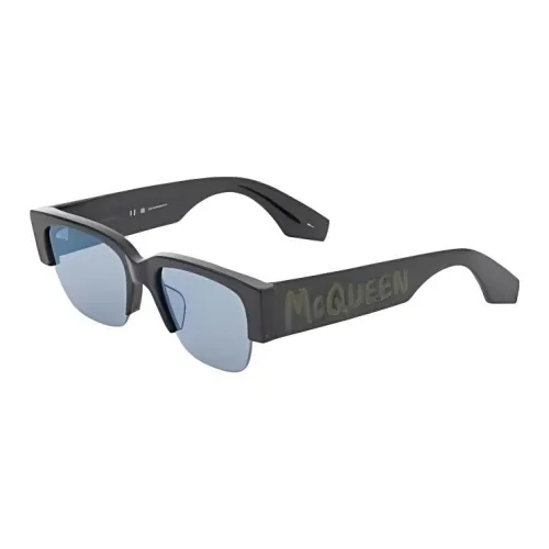 Alexander McQueen Acetate Browline Sunglasses Men's Black
