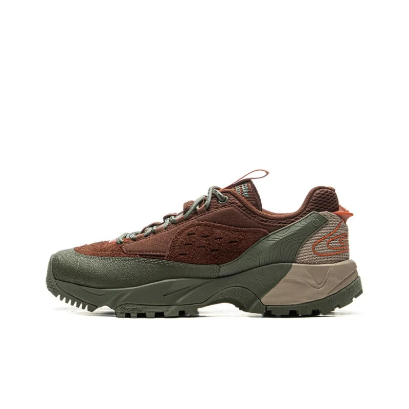 LiNing CF Su Xi Xingye V2 Cushioning Wear Resistant Low Top Outdoor Trekking Shoes Men's Tan-0