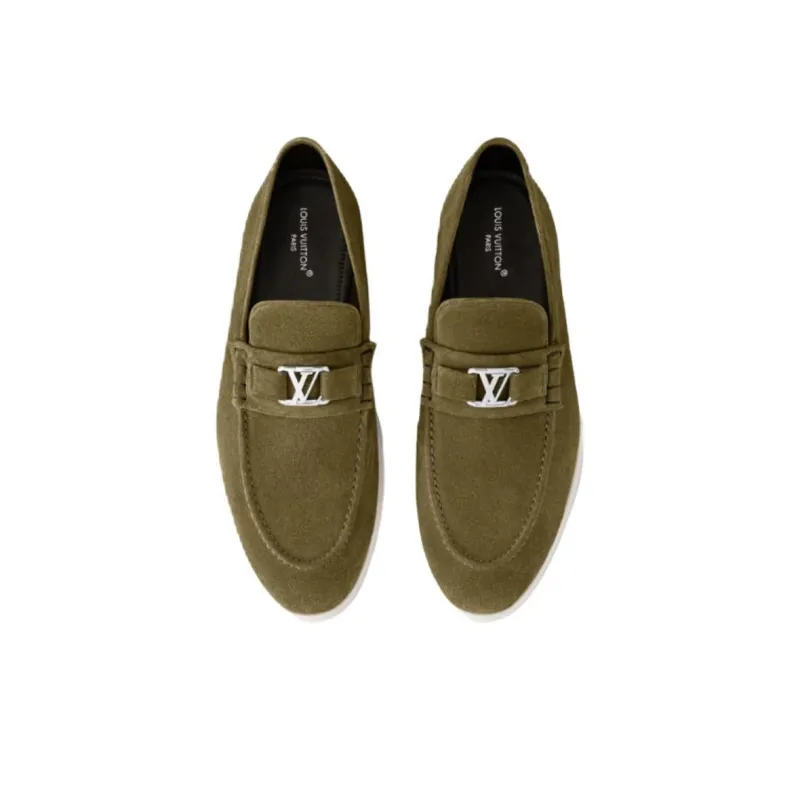 LOUIS VUITTON Estate Loafers Men's Green-3