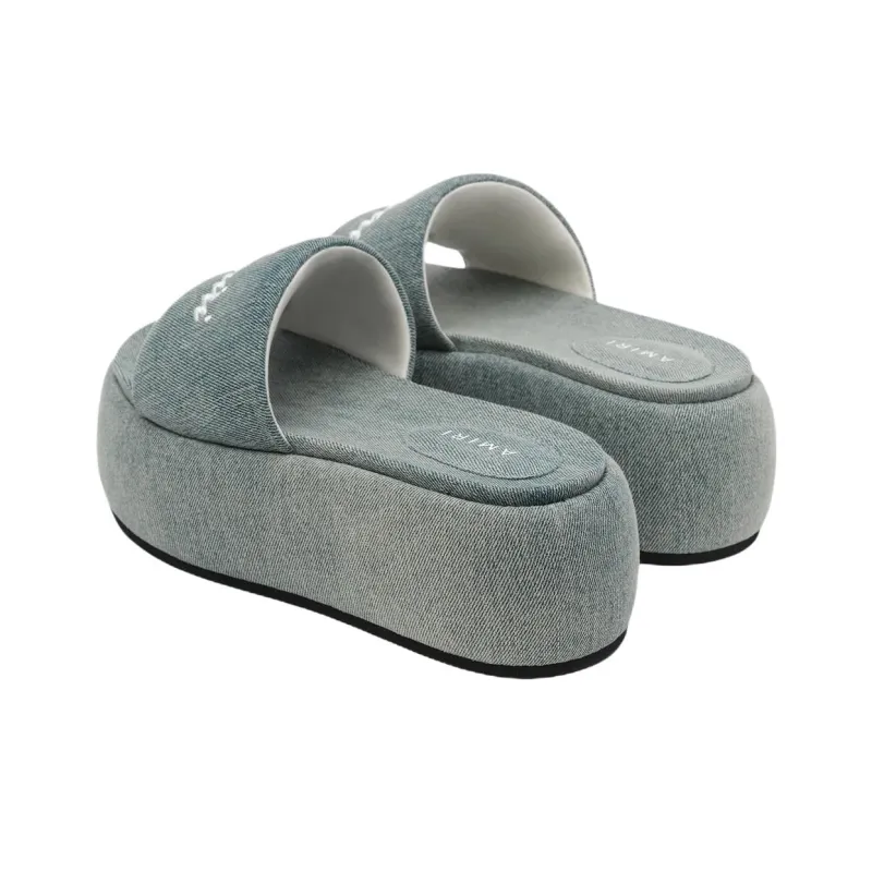 AMIRI Slide Slippers Women's Light Blue-3