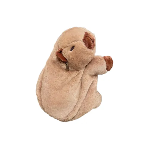 Holding bamboo Backpacks Capybara Plush Plush Pouch - Brown