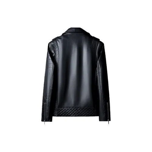 FORTEI Leather Jacket Men's Black