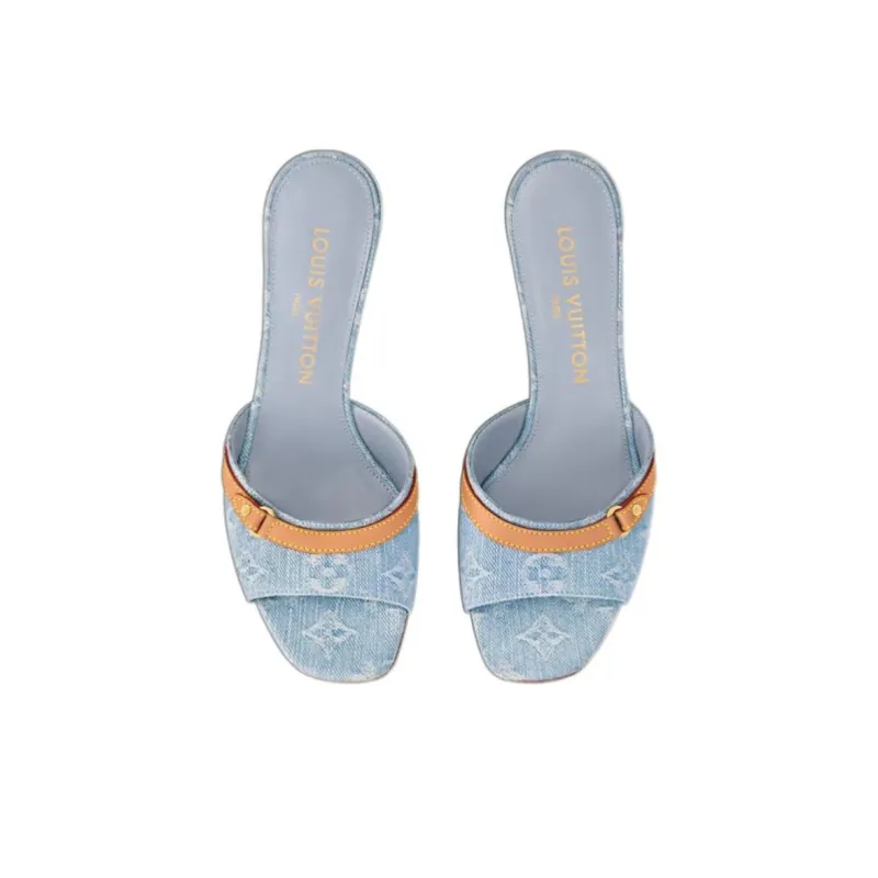 LOUIS VUITTON Revival Slide Slippers Women's Blue-3