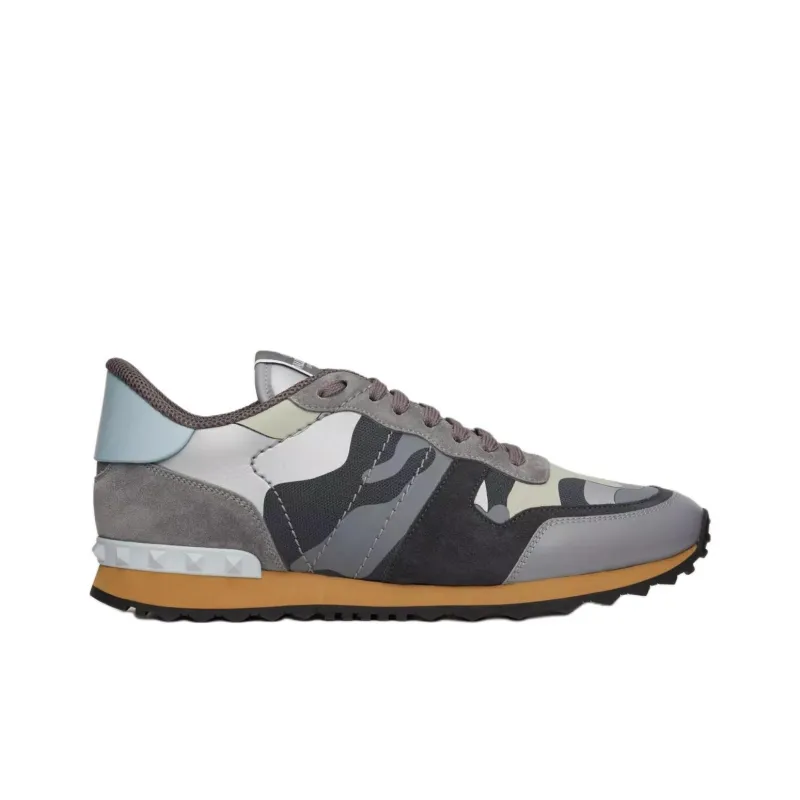Valentino Garavani Rockrunner Camouflage Lace Up Sneakers-1