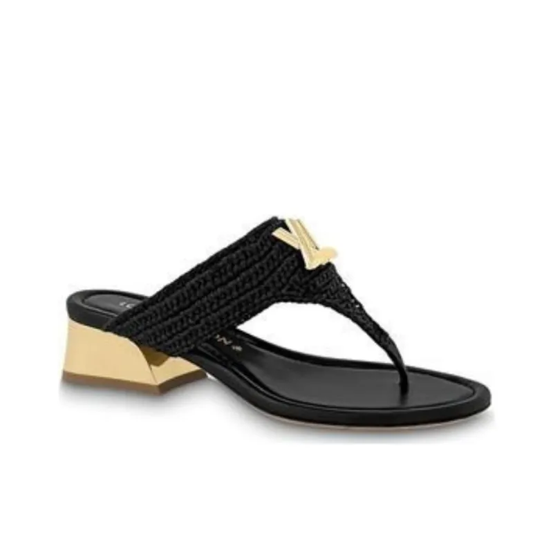 LOUIS VUITTON Dita Flip Flops Women's Black-2