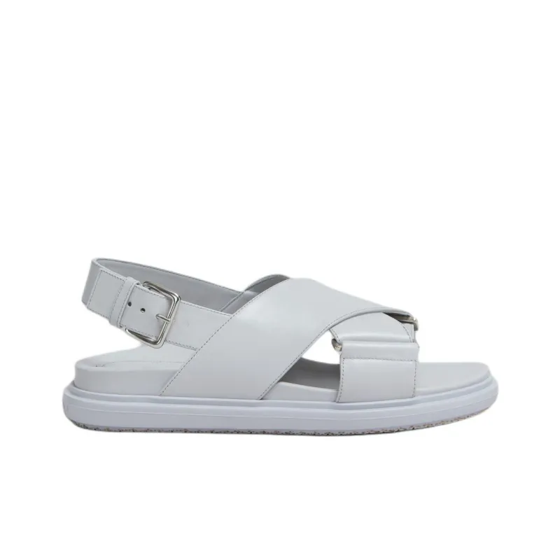 MARNI Fussbett One Strap Sandals Women's White-1