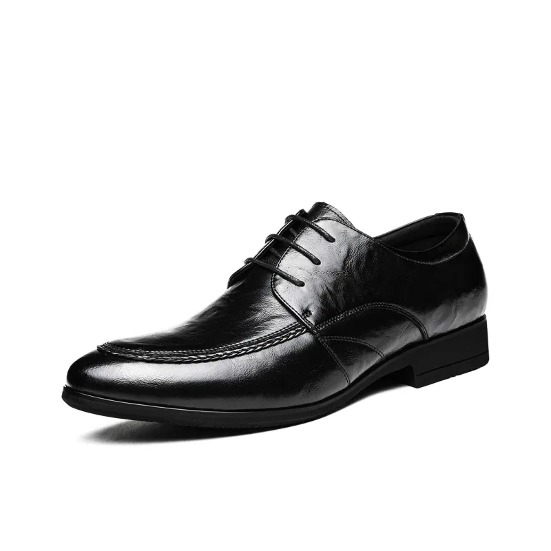 CHINT Dress Shoes Men Low Top Black-1