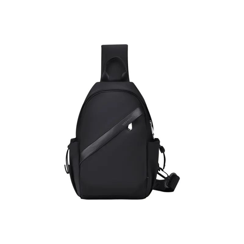 SEPTWOLVES Fabric One Shoulder Crossbody Bag, Sling Bag Regular Men's Black-0