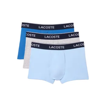 LACOSTE Logo-print Cotton Boxers Set Of Three