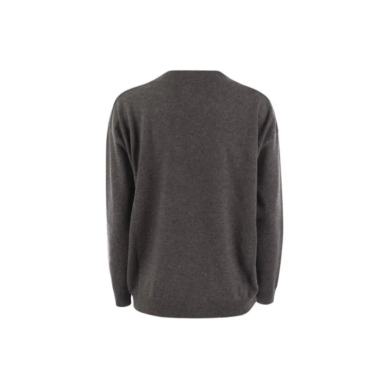 Brunello Cucinelli V Neck Knitted Jumper-1