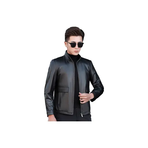 FORTEI Leather Jacket Men's Black