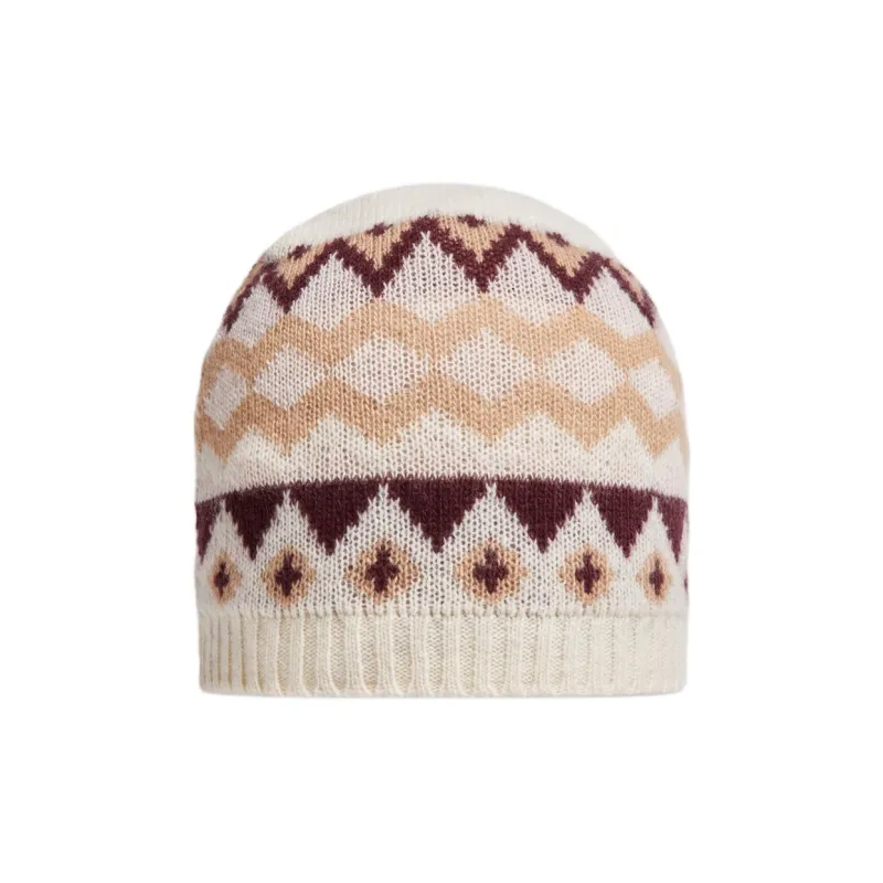 Moncler Pattern Intarsia Knit Logo Patch Beanie-1
