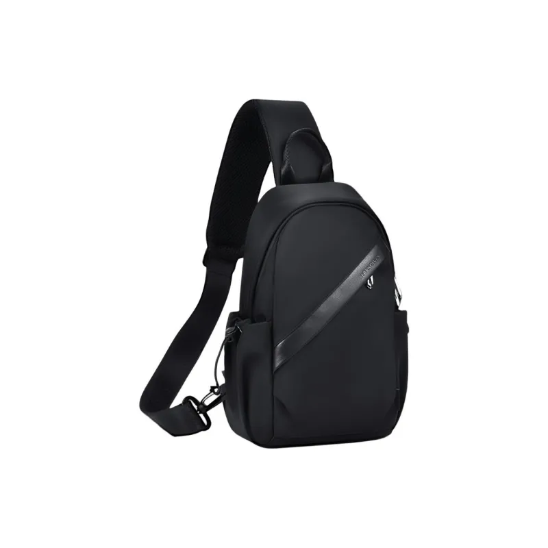 SEPTWOLVES Fabric One Shoulder Crossbody Bag, Sling Bag Regular Men's Black-1