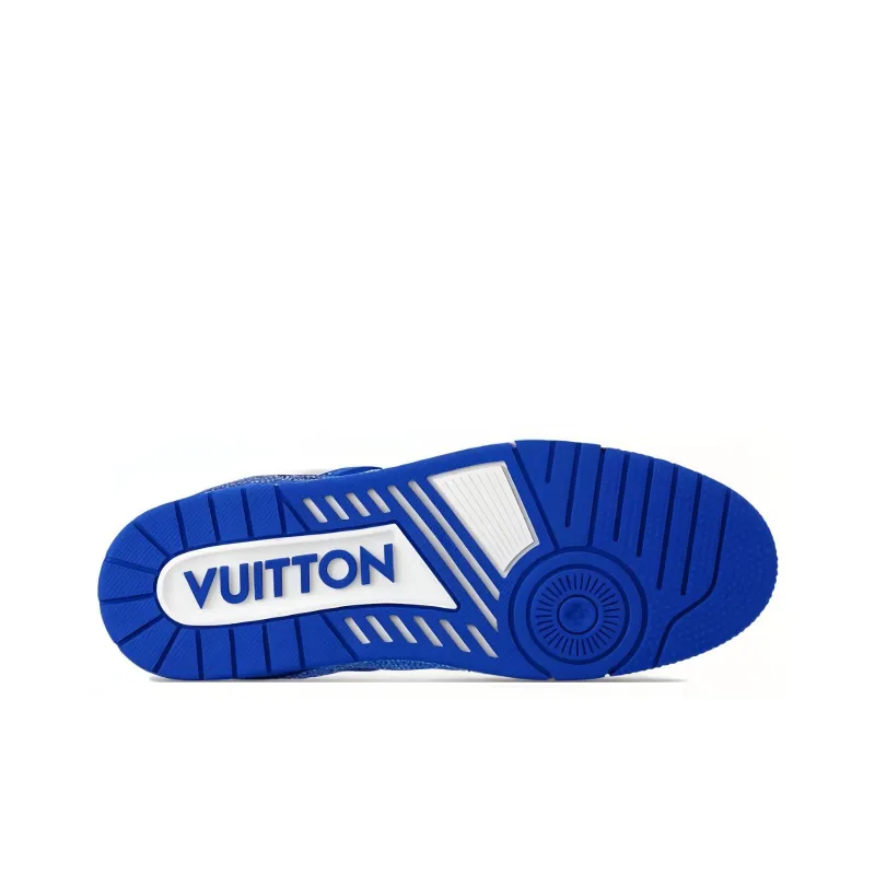 LOUIS VUITTON Trainer Abrasion Resistant Low Top Skateboard Shoes Men's Blue-4