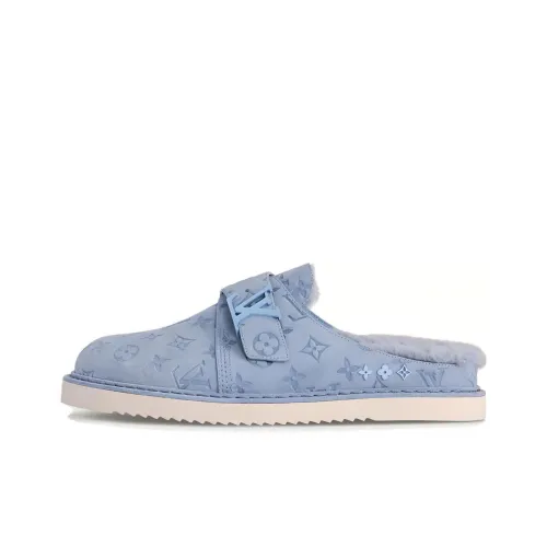 LOUIS VUITTON Rubber Sole Wrap toe Slippers Men's Blue
